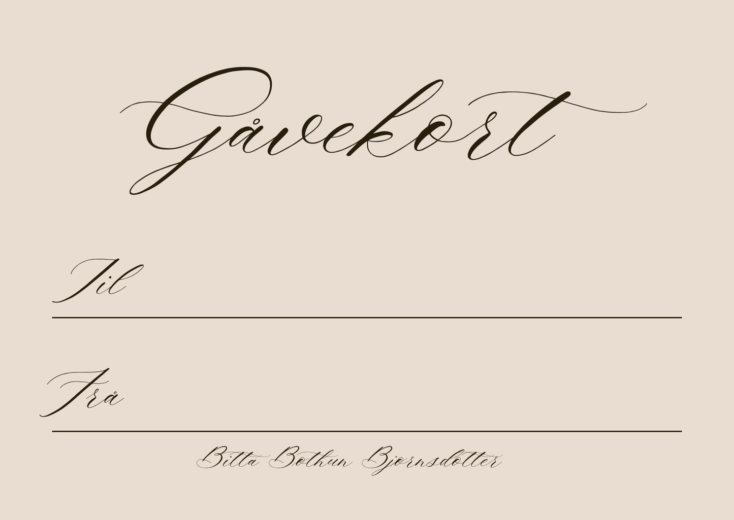 Gåvekort