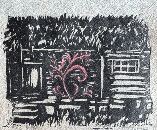 Rosemalt tømmerhus