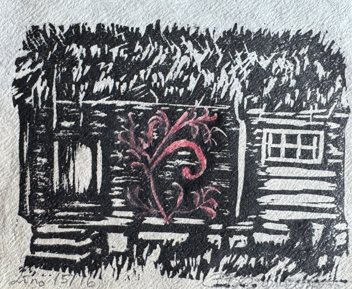 Rosemalt tømmerhus