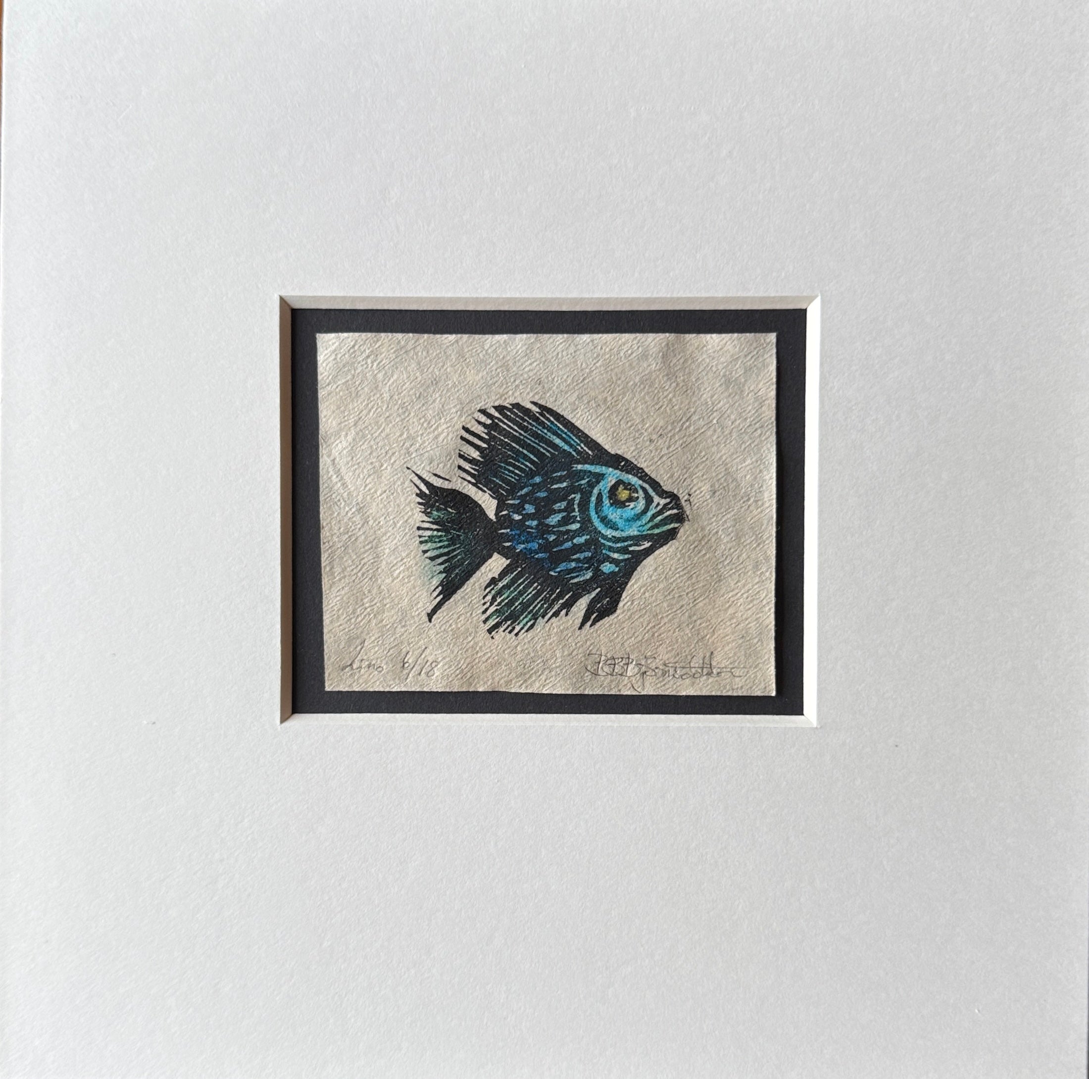 Liten fisk inkl passepartout