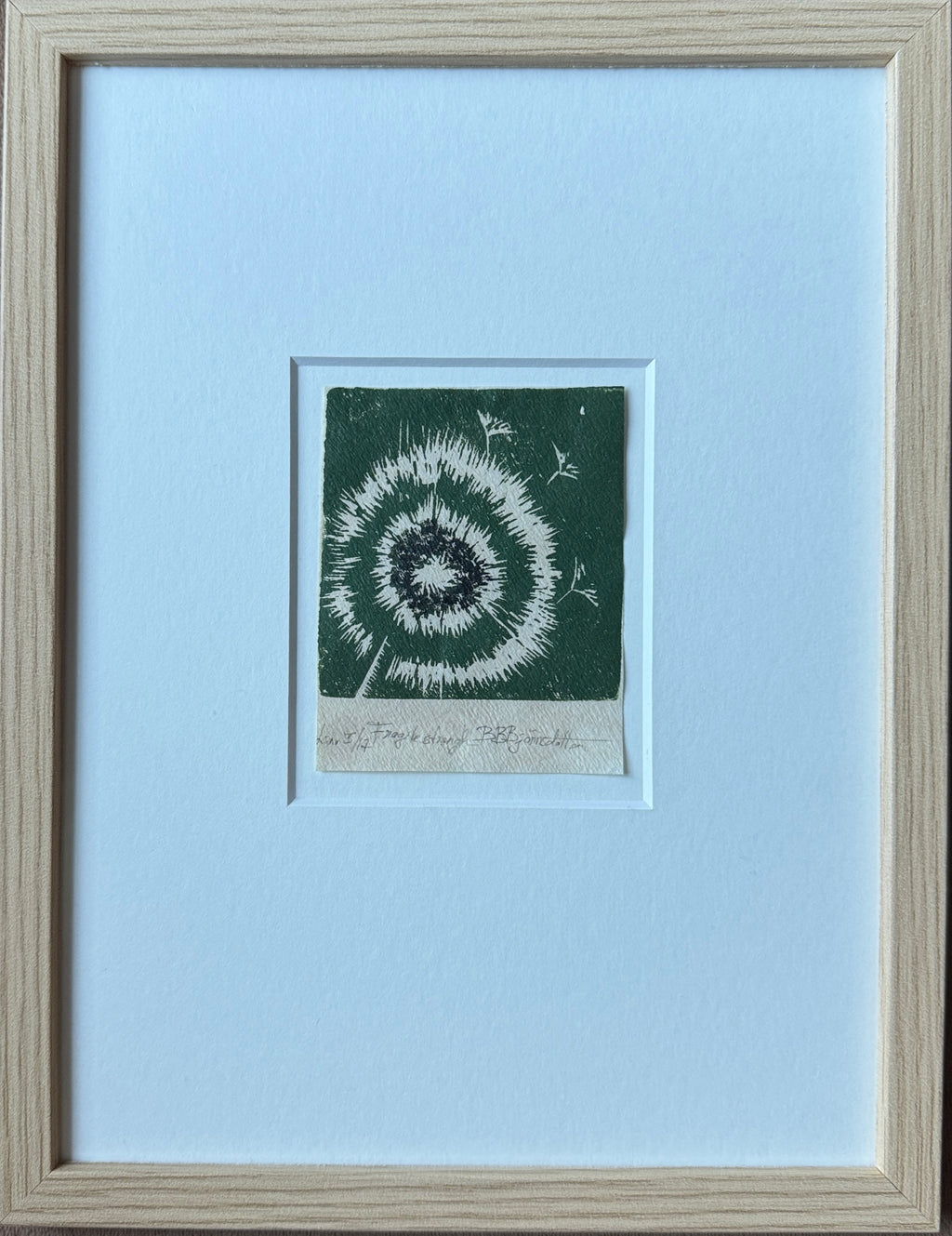 Fragile strength inkludert passepartout og ramme