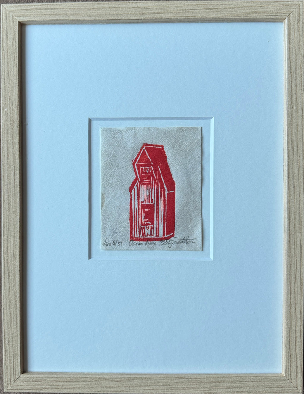 Ocean home inkludert passepartout og ramme